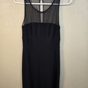 WHBM Elegant Mesh Sleeveless Little Black Dress Size 4 (NWT)